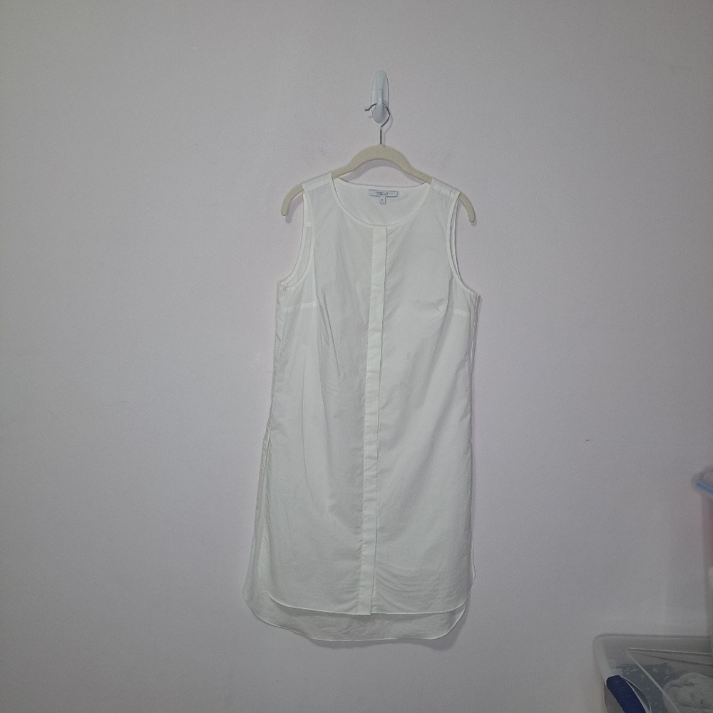 Derek Lam Sleeveless Shirt Dress White 6 NWT